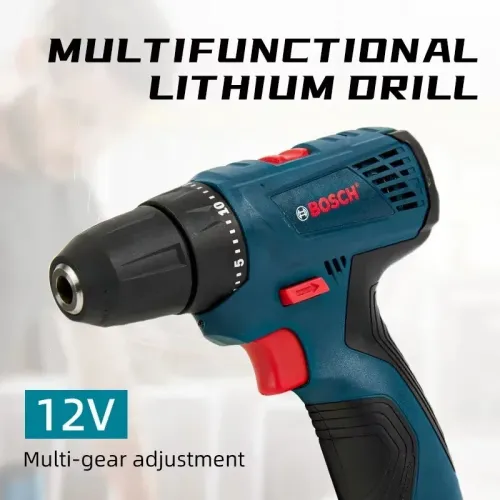 GSR120-LI for BOSCH Cordless Electric Drill 12V Lithium-Ion 2-Speed Adjustable High Torque Lightweight Power Tool for Wood and Metal Drilling No Battery No Charger