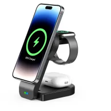 B-23 15W 10W 7.5W 5W Wireless Charger Fast Wireless Charging Stand for Qi-enabled Smart Phones for iPhone 15 15Plus 15 Pro 15Pro Max for Huawei Mate60 Pro for Samsung Galaxy S23 for Xiaomi13pro for Airpods for Apple Watch