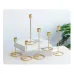 Golden Single Head Candle Holder Metal Nordic Geometric Candlestick For Home Office Restaurant Romantic Decoration