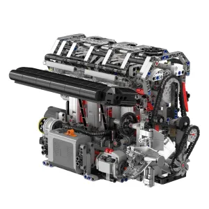 Mould King 10087 L4 Gasoline Engine Model Building Block Technical Car Motorised Inline 4-cylinder Brick Assembly Kit 1787+PCS Science Education Discovery Toys Children Gifts