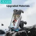 USAMS ZJ082 2-in-1 Full Coverage Cycling Phone Holder Shockproof Reinforced Clamp Stand 360 Rotation Single Hand Operation Fits for 4.7-7.2 Inch Phones Universal Bike Motorcycle Mount