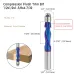 1/2" Shank Woodworking YK20 Carbide CNC Router Bit Blue Coated Compression Flush Trim Mill for Slotting and Trimming