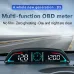 Universal Car Head-Up Display HUD Multi-Functional Display Multiple Alarm Functions Time Speed Distance Driving Fuel Consumption