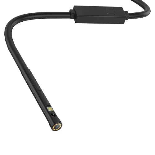 Ulefone 25 uSmart E02 HD 720P Mobile Phone Double Head Endoscope with Dual Camera 7 Dimmable LEDs IP67 Waterproof 2M Long for Devices with Usmart Expansion Connector for Ulefone Power Armor 18 18T 19 19T