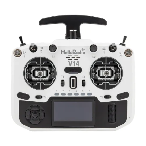 HelloradioSky V14 MAX R9 2.4GHz Built-in 1000mW ELRS/4IN1 CNC Metal RDC90 Gimbal Open Source EdgeTX Radio Transmitter OLED Screen for FPV Racing Drone