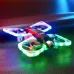 PJC S3 WiFi FPV with Dual Camera Optical Flow Hover Colorful Running LED Lights Circle Protection 2.4G 4CH 6-Axis Remote Control Kids Gifts RC Toys Drone Quadcopter RTF