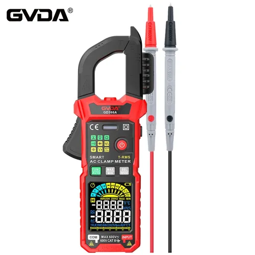 GVDA Digital Clamp Meter Multimeter Auto Range True RMS NCV DC AC Voltage Inrush Current Temperature Tester Automatic Voltmeter GD166A/GD166B/GD168B