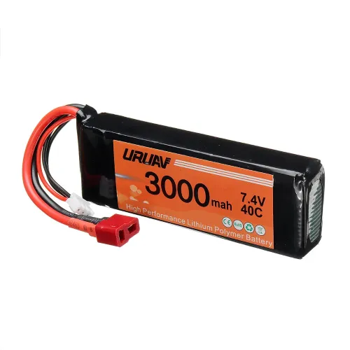 URUAV 7.4V 3000mah Battery 40C T Plug for WLtoys 144001 124018 124019 104001 124016 017 RC Car Part