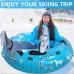 95cm Thickened Snow Tube Cold-resistant Snow Mat Inflatable Snow Tube with Anti-rollover Design