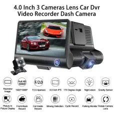 4 inch IPS HD Screen Car DVR Dash Cam 1080P 2 Lens / 3 Lens Camera Night Vision With 170 Degree Rear View