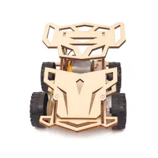 Wooden 4WD Racing Car Model Assembly Kit DIY Children's Science Experiment Education Puzzle Toy Student Technology Small Production