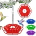 Hand-Blown Hummingbird Feeder Multi-Feed Ports Easy Clean Mount Acrylic Outdoor Hanging Bird Feeder Wind Chimes Design Perfect Gift For Wild Bird Feeder Garden Yard