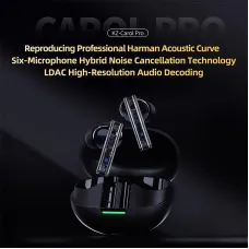 KZ Carol Pro ANC Earbuds Wireless bluetooth 5.4 Earphone 55dB Depth Noise Cancelling 6 Mic Call Noise Reduction LDAC Audio HiFi DSP Module 35H Playback 55ms Low Delay In-ear Sports Headphones