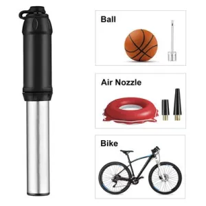 WOT150PSAluminum Alloy Air Pump High-Pressure Power Waterproof 106g Lightweight Mini Hand Pump for Bike Football Air Nozzle