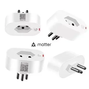 SM-PW732-B Matter Smart Plug 16A Brazilian Standard Power Meter WiFi/ZigBee3.0 Voice Control with Alexa Google Assistant Apple HomeKit