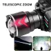 IPRee Dual Light Source Zoomable LEHeadlight with Sensing Control Function Long-Range LEHeadlamp Outdoor Long Endurance Strong Head Light Searchlight