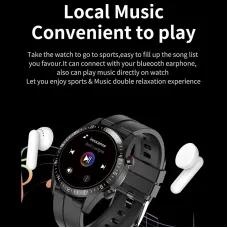 H1 1.28-inch HD Screen bluetooth Call Heart Rate Blood Pressure Monitor Sleep Monitoring Multi-sport Modes IP67 Waterproof Smart Watch