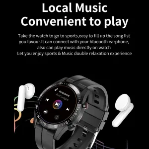 H1 1.28-inch HD Screen bluetooth Call Heart Rate Blood Pressure Monitor Sleep Monitoring Multi-sport Modes IP67 Waterproof Smart Watch