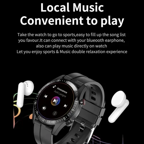 H1 1.28-inch HD Screen bluetooth Call Heart Rate Blood Pressure Monitor Sleep Monitoring Multi-sport Modes IP67 Waterproof Smart Watch