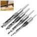 7PCS Woodworking Square Hole Drill Bit Mortising Chisel Drill Auger Drill Core Spade Drill Set 6.4/8/9.5/10/12.7/14/16mm