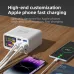 TENSAJ Shanba No.1 65W 8-Port USB Wireless Charger Station with LCD Digital Display 6USB-A+2USB-C PD QC3.0 FCP SCP AFC Fast Charging Desktop Charging Station EU Plug for iPhone 16 16 Pro 15 14 13 Pro Max for Huawei Pura X for Xiaomi 15pro
