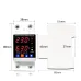 Dual Display 40A 63A 80A 230V Din Rail Adjustable Digital Over Under Voltage Relay Surge Protector Limit Over Current Protection