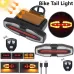 BIKIGHBicycle Solar Charging Wireless Remote Control Turn Signal Taillights USB Rechargeable Waterproof Bike Rear Light for Outdoor Night Riding Safety