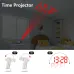 AGSIVO LED RGB Digital Projection Alarm Clock with 180 Rotatable Projector / 11 Colors / Mirror Surface / Snooze / 6-Level Brightness Dimmer / Clear LED Display / USB Charger For Bedroom Living Room