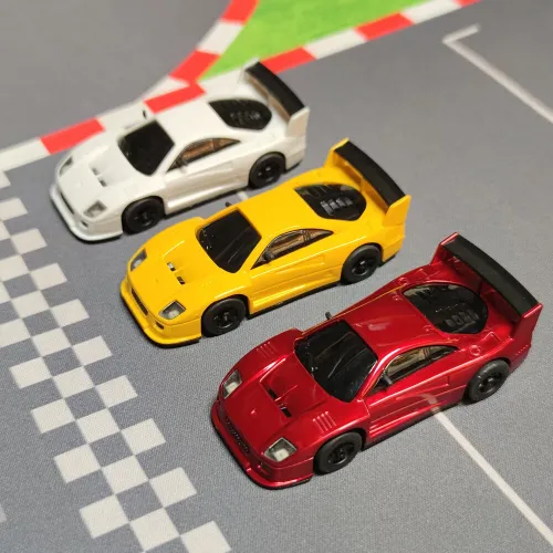 LDARC S100 1/64 2.4G RWD Drift RC Car Mini Full Proportional Three Speed Metal Gears LED Light with Bearings Screen Remote Control High-Speed On-Road Racing Vehicle Model Boys Gifts 60 Minutes Playing Time Toys