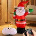 D020 2.4G RC Car Santa Claus Merry Christmas Electric Remote Control One Key Inflatable Sound Music 360 Turning Rechargeable Vehicles Models Toys