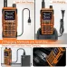 2Pcs Orange Baofeng UV-17 Pro GPS Handheld Walkie Talkie Six Bands Wireless Copy Frequency Flashlight Type-C Charger Ham Transceiver FM Radio