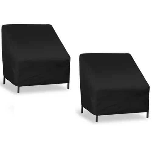 NASUM Patio Chair Covers, NASUM Outdoor Lawn Patio Furniture Cover, Lounge Deep Outdoor Seat Cover, UV Protected with Waterproof - 38''L x 31''W x 29''H, 2 Pack, Black