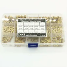 Suleve MXBN11 420Pcs M2 M3 M4 M5 Metric Female Thread Brass Knurled Nut Threaded Insert Embedment Nuts Assortment Kit