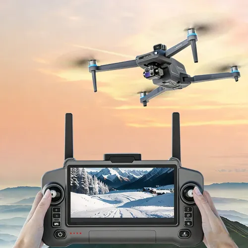 ZLL Beast SG902 PRO & MAX GPS 5G WiFi FPV with Touchable LCD Screen Controller 1080P HD Dual Camera 3-Axis Mechanical Self-stabilization Gimbal 360 Obstacle Avoidance One-Key Airdrop Brushless Foldable RC Drone Quadcopter RTF