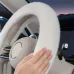 Car Plush Steering Wheel Cover Long Plush Warm Soft Non-slip Fits Round and D-shaped Wheels Comfortable and Stylish for Winter