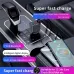 Y3 Car Audio Transmitter Bluetooth Music Player with Retractable Charging Cable and Fast Car Charger
