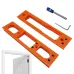 Door Hinge Jig ABS Material Lightweight Anti Slip Design Easy Installation Precision Template Garage Exterior Door Woodworking Repair Tool 9 x 2 Inches Orange