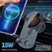 15W Wireless Car Charger Mobile Holder with Navigation Clip On Smartphone Mount