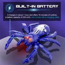 Remote Control Wall Climbing Spider / Green Lizard / Yellow Lizard Model 360 Rotation LED Lights Vacuum Suction Ground Crawling Toy