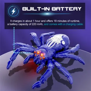 Remote Control Wall Climbing Spider / Green Lizard / Yellow Lizard Model 360 Rotation LED Lights Vacuum Suction Ground Crawling Toy