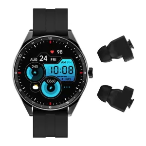 T23 1.39-inch HD Screen 2-in-1 TWS Earbuds Voice Assistant bluetooth Call Heart Rate Blood Pressure Blood Oxygen Monitor Breathing Training Sleep Monitoring Multi-sport Modes Smart Watch