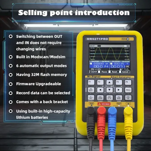 MR9271PRO Hart Signal Generator 4-20mA Thermocouple Calibrator Paperless Recorder Modbus Debugging
