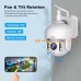 Srihome SH028 8MP 4K Outdoor Security Camera PTZ WiFi Smart Motion Tracking Color Night Vision Two Way Audio IP66 Waterproof Metal Casing Smart Home CCTV Cameras