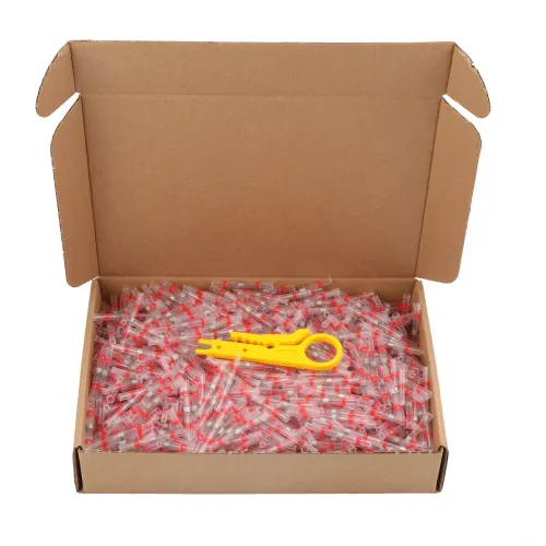 Solder Seal Heat Shrink Waterproof Butt Wire Connectors Terminals Electrical Copper with Soldering Sleeve Bullet ConnectorButt Wire Connectors Terminals Electrical Copper with Soldering Sleeve Bullet Connector