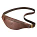 BULLCAPTAIN Genuine Leather Men's Belt Bag Crazy Horse Leather Casual Crossbody Bag Classic Retro Chest Bag Outdoor Storage Mountaineering Mobile Phone Bag Waist Bag