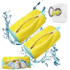 2PCS Shoe Washing Machine Wash Bag Laundry Wash Bag Universal for Sneakers Casual Shoes