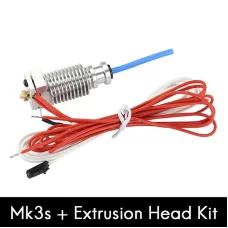 3D Printer Parts Prusa MK3S+ Extruder Nozzle Heating Kit High Temperature Resistance All-Metal Throat Brass Nozzle CNC Heating Block