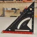 Aluminum Alloy Triangle Ruler Thickened Base Precision Angle Measurement Multi Functional Positioning Drawing Tool Metric Inch Dual Scale Woodworking Professional Adjustable