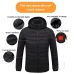2 Zone Electric Heated Jacket Winter Intelligent USB Rechargeable Heating Cotton Coat Motorcycle Winter Smart Jacket