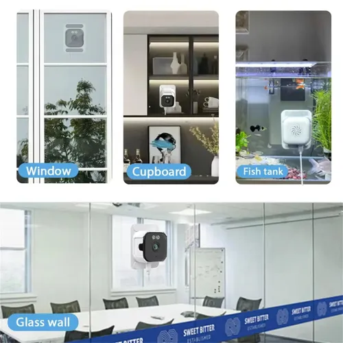 AI-Powered 3MP 2K HD Mini Window Camera Night Vision Motion Detect Dual Band WiFi Alexa Compatible Home Security Easy Install Indoor Outdoor Use